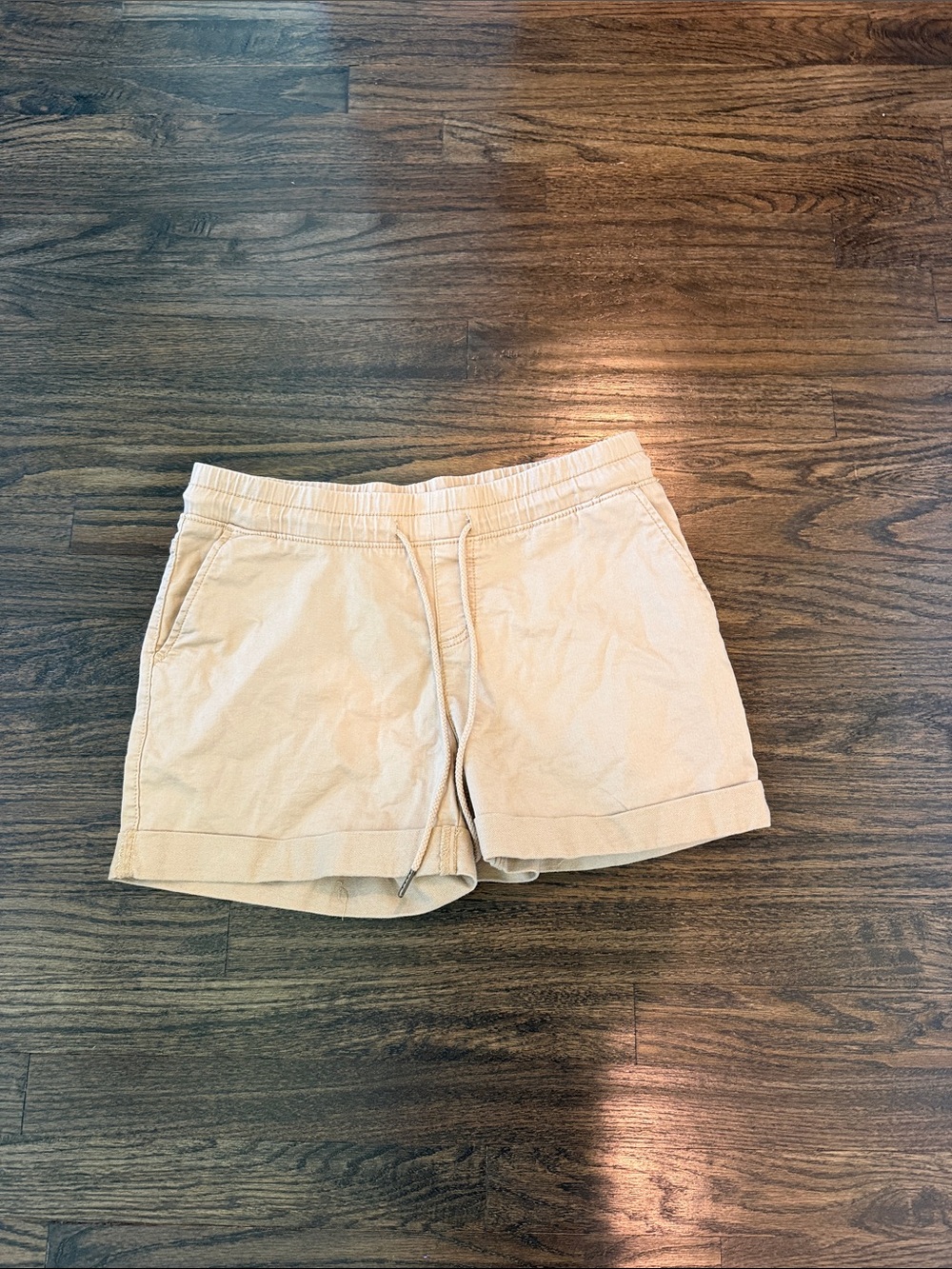 Time and Tru Beige Drawstring Bermuda Shorts